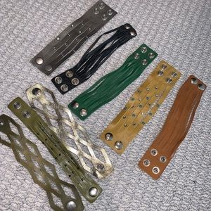 8 Genuine Leather Wide Bracelet